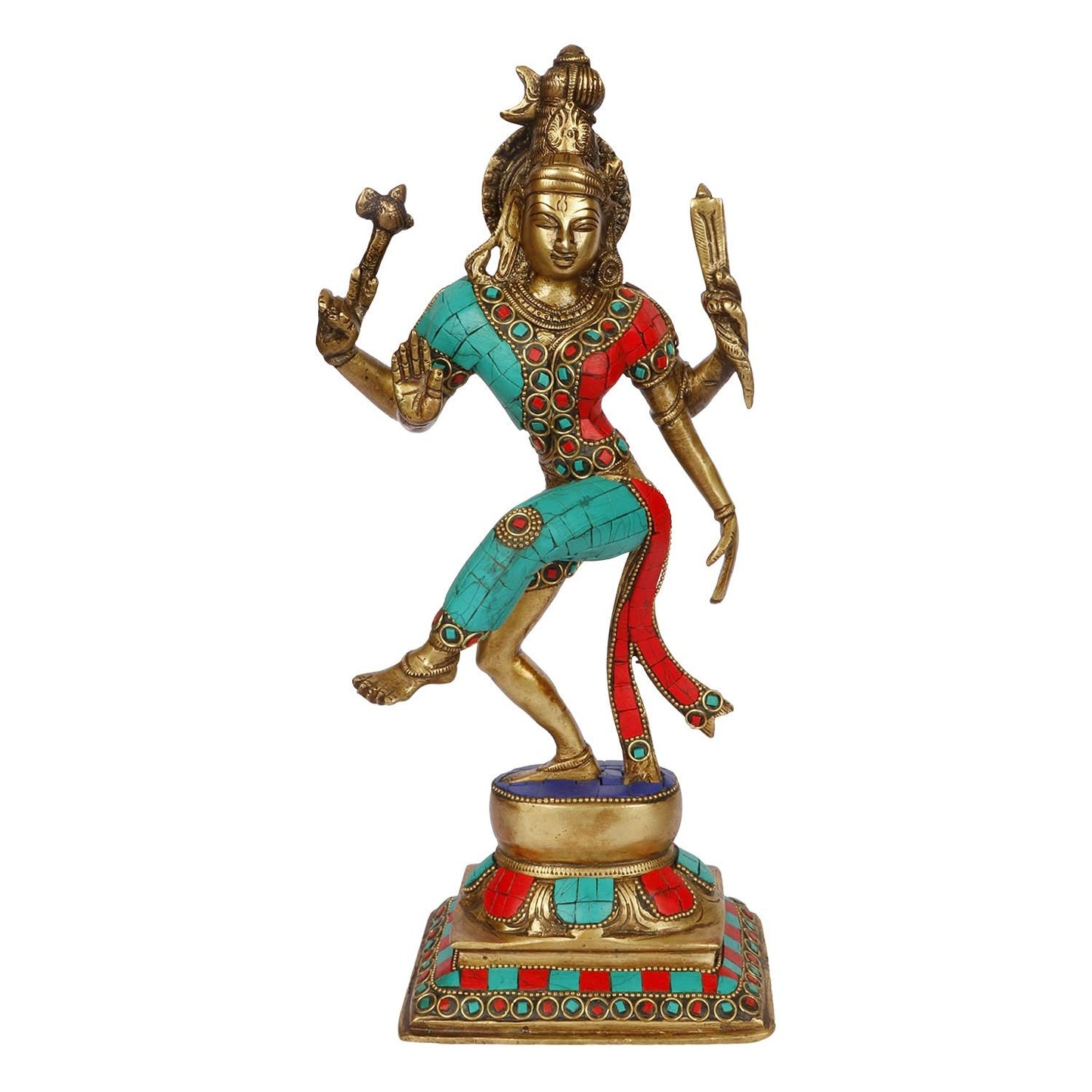 Brass Ardhanarishvara Ardhnarishwar Statue (Half Shiva & Parvati)