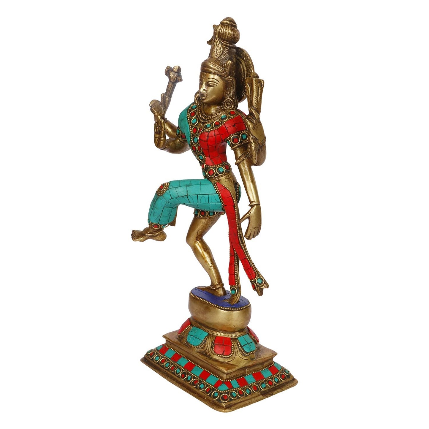 Brass Ardhanarishvara Ardhnarishwar Statue (Half Shiva & Parvati)