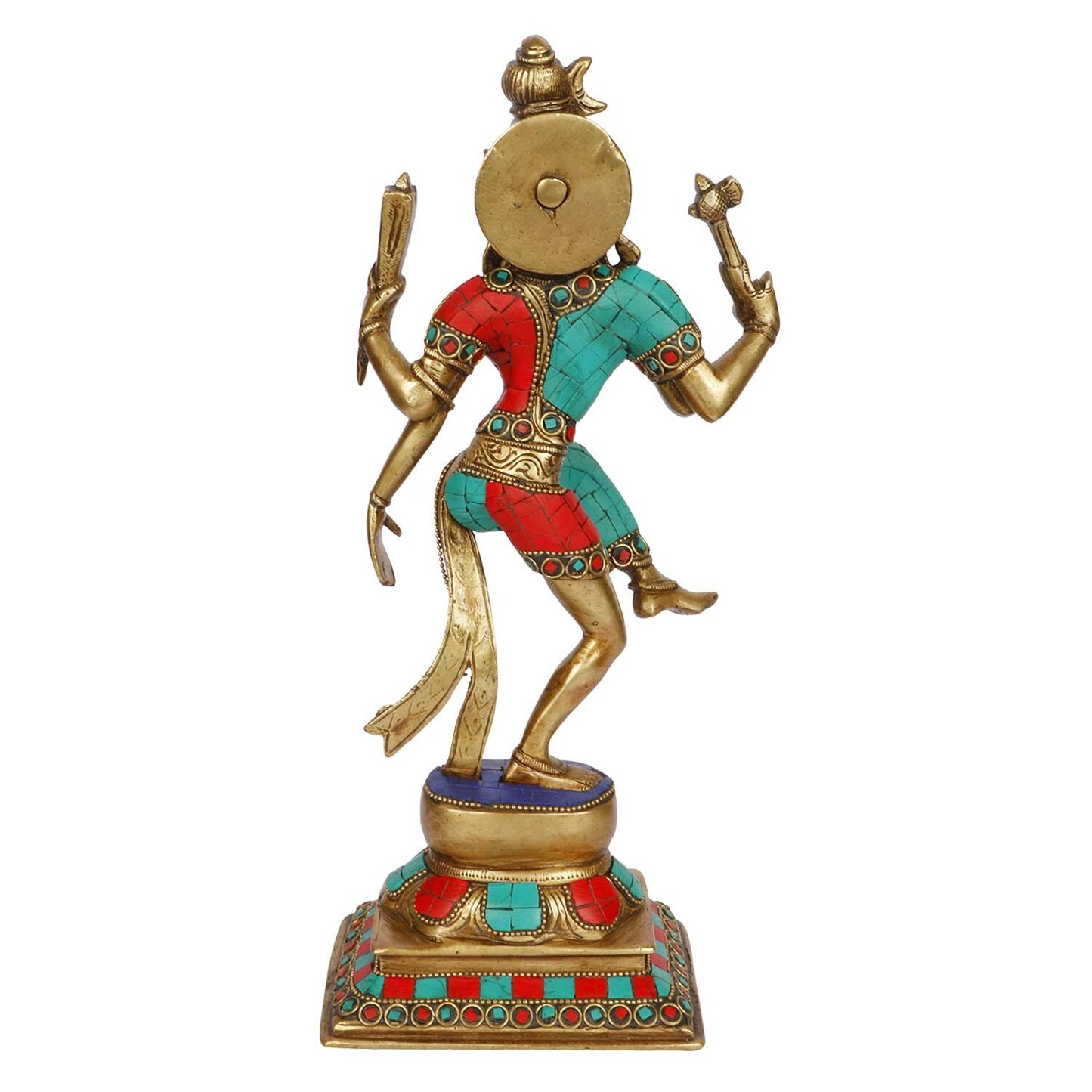 Brass Ardhanarishvara Ardhnarishwar Statue (Half Shiva & Parvati)