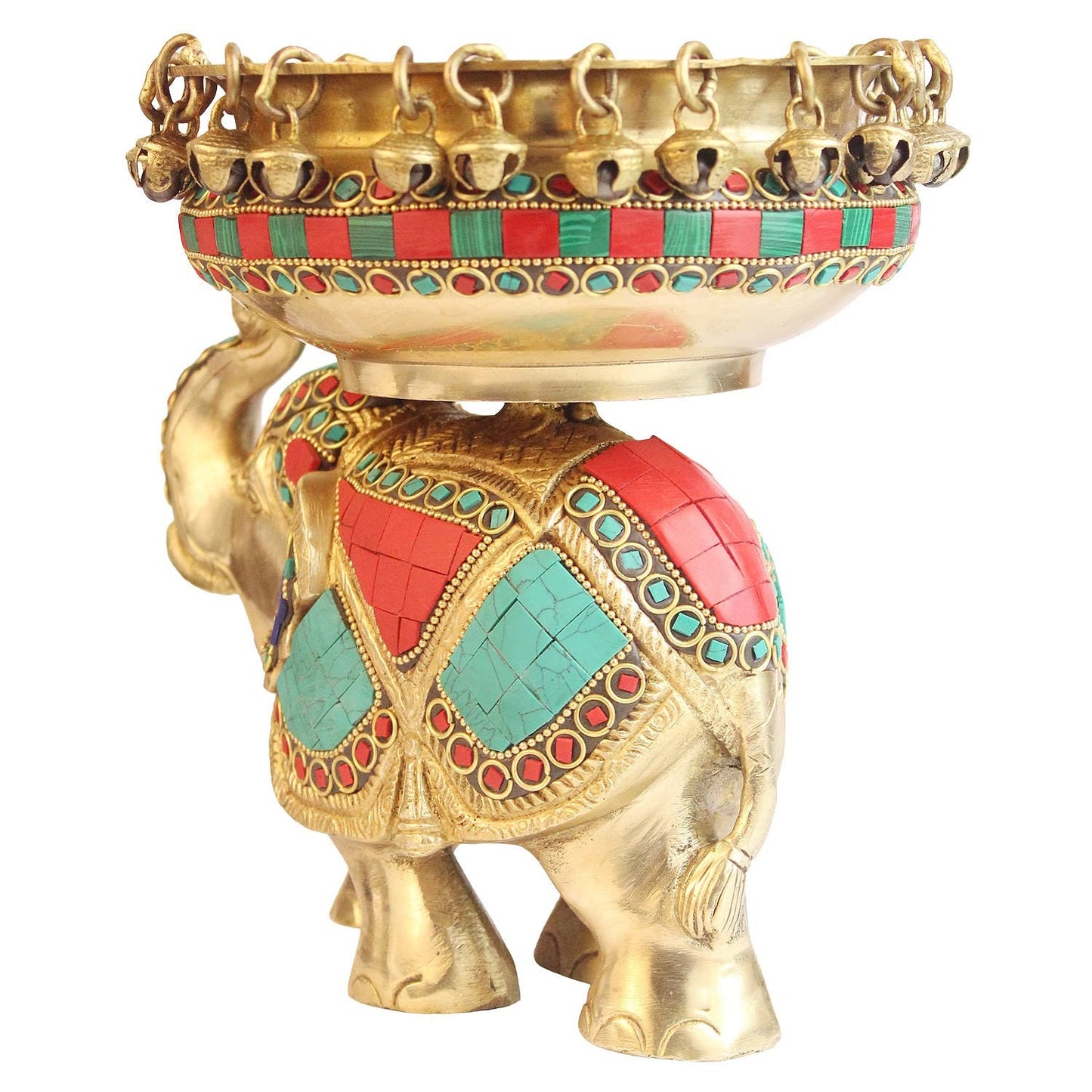 Brass unique elephant urli with bells