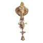 Dancing Ganesha Brass Wall Hanging Deepak with Bell