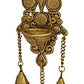 Brass Wall Hanging Diya with hanging bells