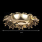 Brass Designer Ethnic carved birds and butterfly decorative (urli)  Bowl