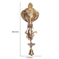 Dancing Ganesha Brass Wall Hanging Deepak with Bell