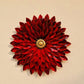 Red Daisy 3d Wall Sculpture Hanging Art Sculpture