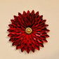 Red Daisy 3d Wall Sculpture Hanging Art Sculpture
