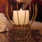 Gold Iron Table Candle Holder
