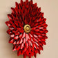 Red Daisy 3d Wall Sculpture Hanging Art Sculpture