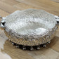 German silver hand engraved peacock fruit bowl / urli