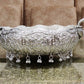 German silver hand engraved peacock fruit bowl / urli
