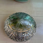 German Silver Decorative Flower Urli