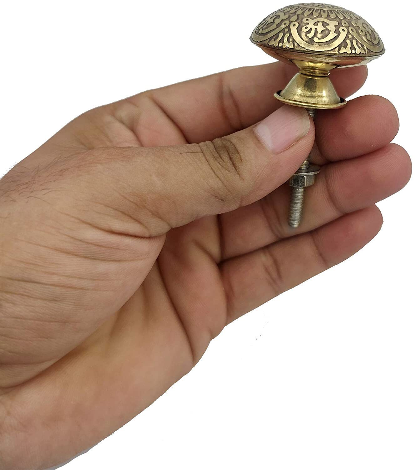 Brass Door Knobs/Drawer Pulls Dresser Door Knobs/Pull and Push Handle Knobs for Cabinets, Wardrobes & Kitchen Cupboards/Handmade