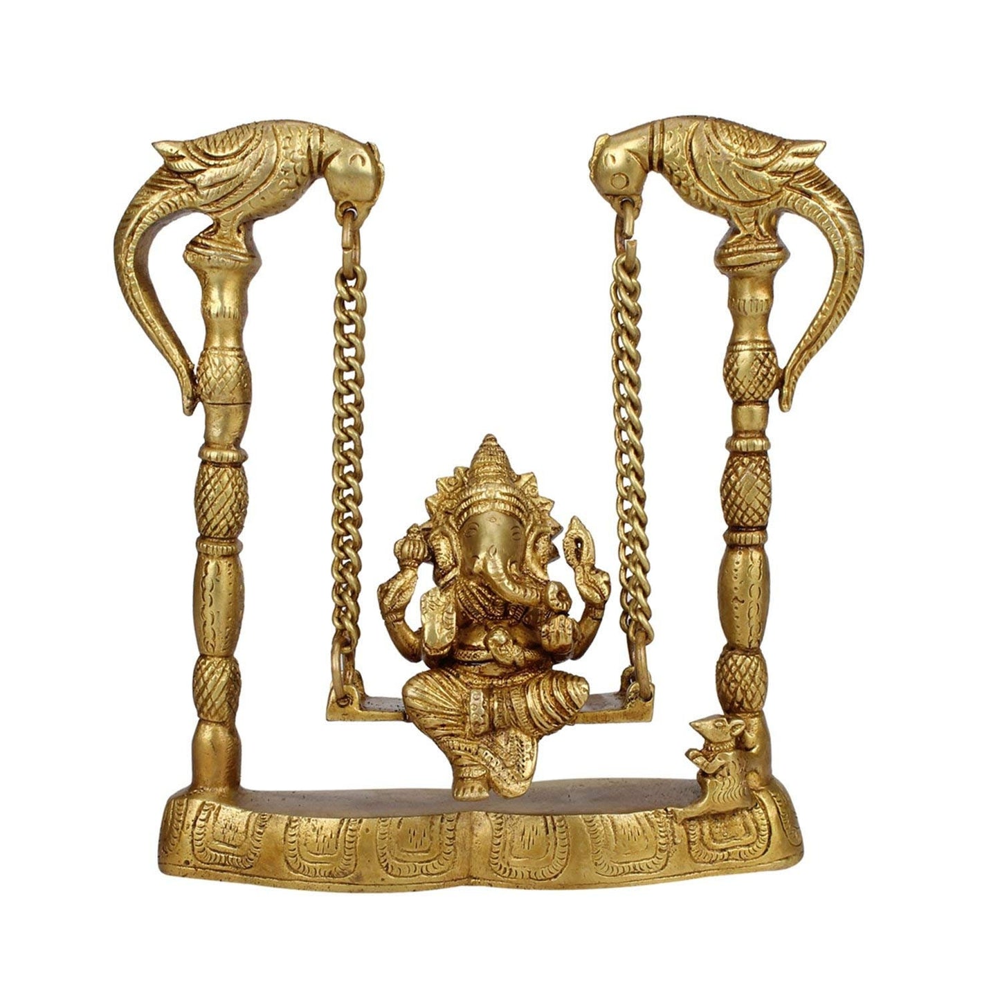 Brass Ganesha On Swing Idol