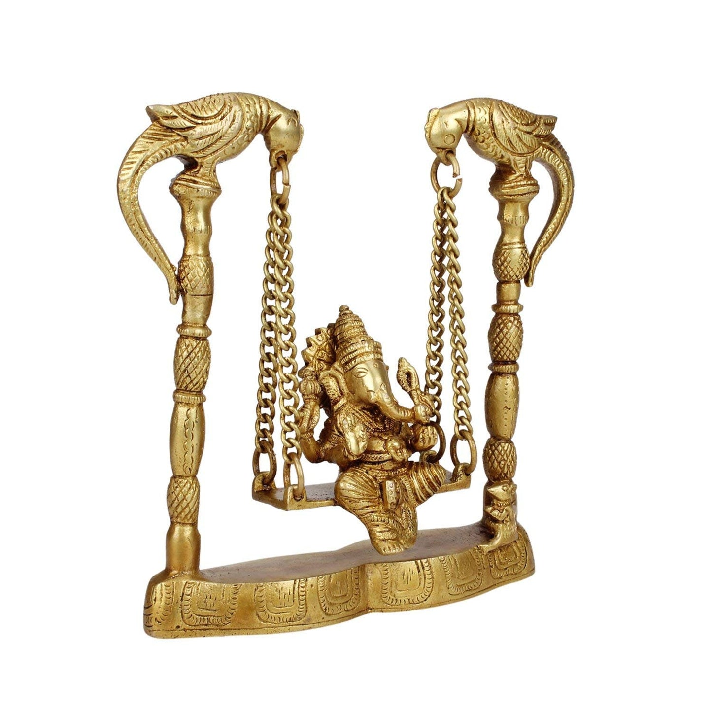 Brass Ganesha On Swing Idol