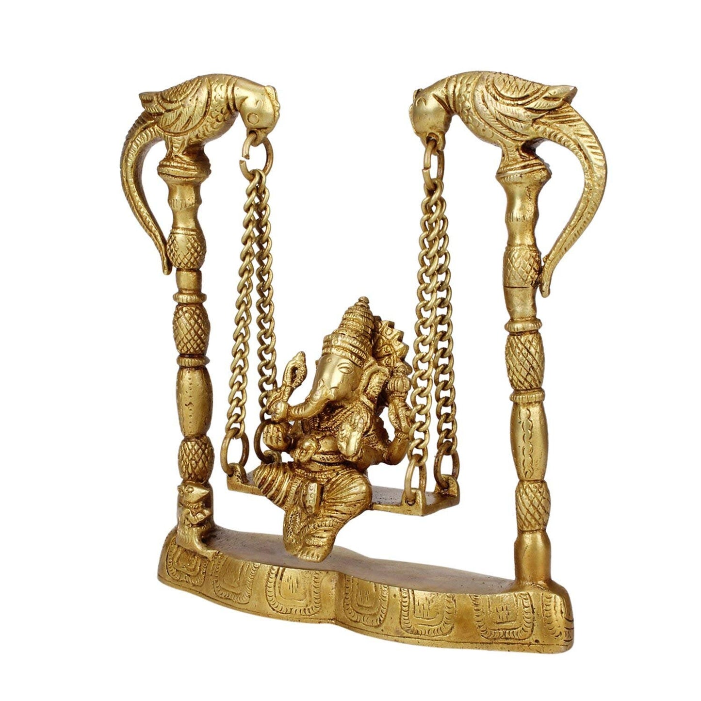 Brass Ganesha On Swing Idol