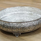 German Silver Peacock Decorative Urli 17inches wide