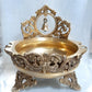 Brass Designer Ethnic Carved Decorative Urli Bowl in Antique finish  with Bell for Floating Flowers and Tea Light Candles