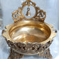 Brass Designer Ethnic Carved Decorative Urli Bowl in Antique finish  with Bell for Floating Flowers and Tea Light Candles