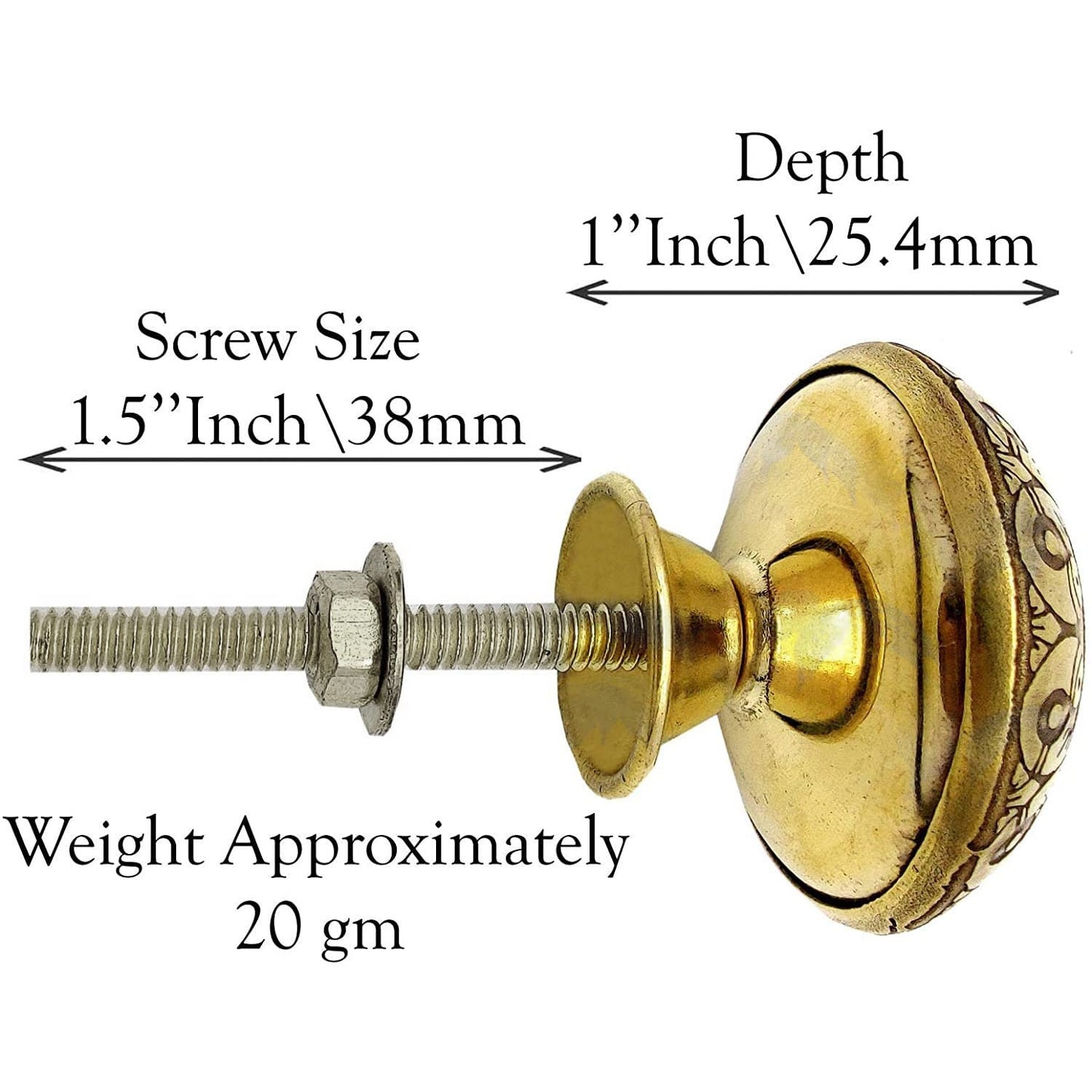 Brass Door Knobs/Drawer Pulls Dresser Door Knobs/Pull and Push Handle Knobs for Cabinets, Wardrobes & Kitchen Cupboards/Handmade