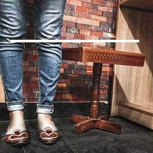 Handcrafted wooden Side Table/End Table/Plant Stand/Stool - Wood (Brown,15 Inch)