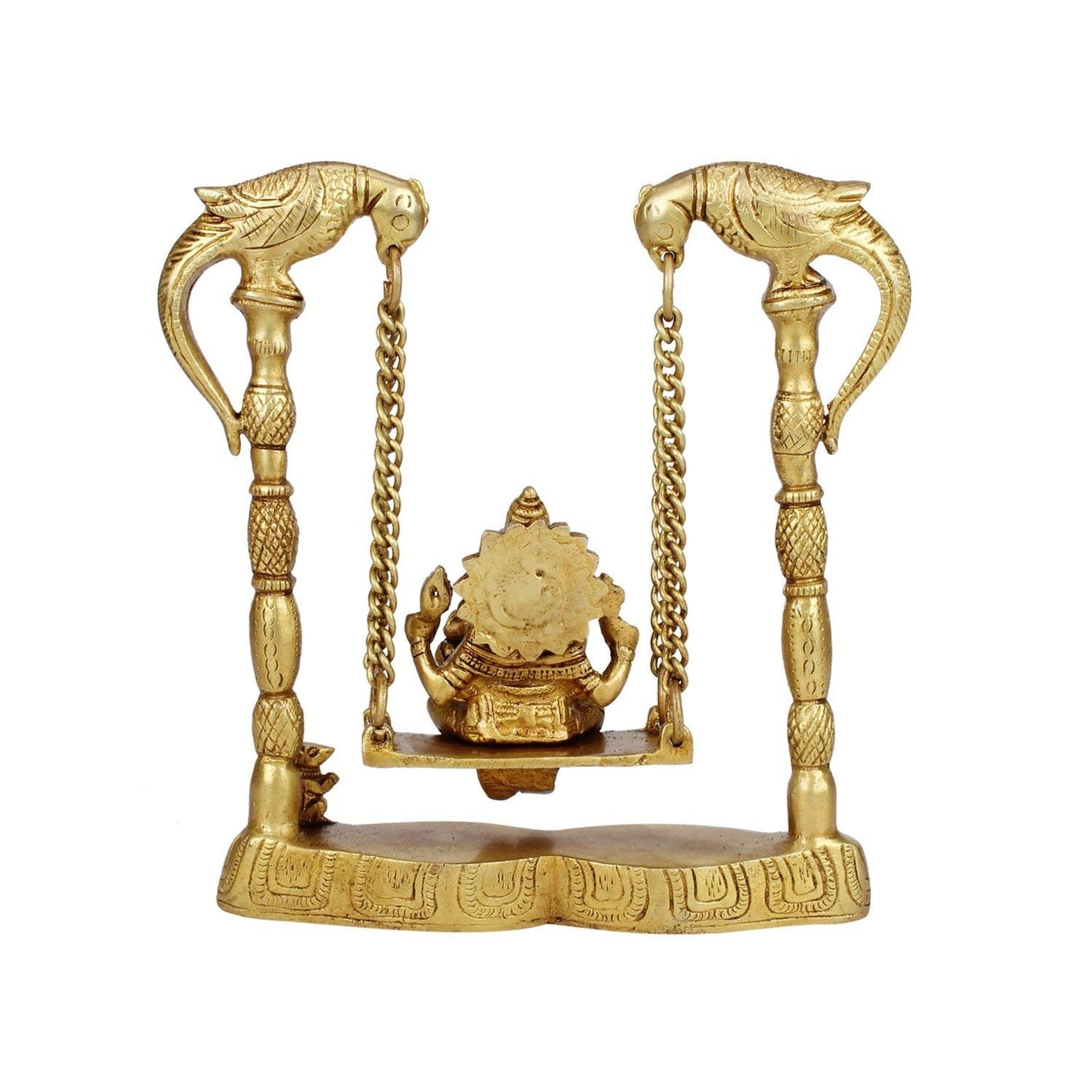 Brass Ganesha On Swing Idol