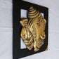 Handcrafted Shankh Ganehsa Wall Art Made Of Brass Metal Cladding With Carved Wood