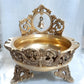 Brass Designer Ethnic Carved Decorative Urli Bowl in Antique finish  with Bell for Floating Flowers and Tea Light Candles