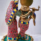 Brass Radha Krishan idol with coloured stones