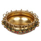 Hanging Bells Design Brass colured stone Urli decorative bowl