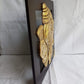 Handcrafted Shankh Ganehsa Wall Art Made Of Brass Metal Cladding With Carved Wood