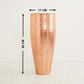 Rose Gold Textured Hammered Metal Tall Vase