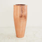 Rose Gold Textured Hammered Metal Tall Vase