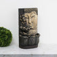Buddha with Lotus Wall Fountain : 22 cm L x 12 cm W x 38 cm H - Multicolour, decorative fountain