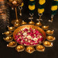 Decorative lamp shaped urli bowl  - Set of 3, Urli bowl, Urli set, Urli with diya, decorative bowl
