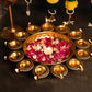 Decorative lamp shaped urli bowl  - Set of 3, Urli bowl, Urli set, Urli with diya, decorative bowl