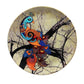 Grey Bone China Charismatic Peacock Home Decor Wall Plate 10 Inch