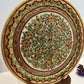 Hand crafted meenakari work marble plate with stand.