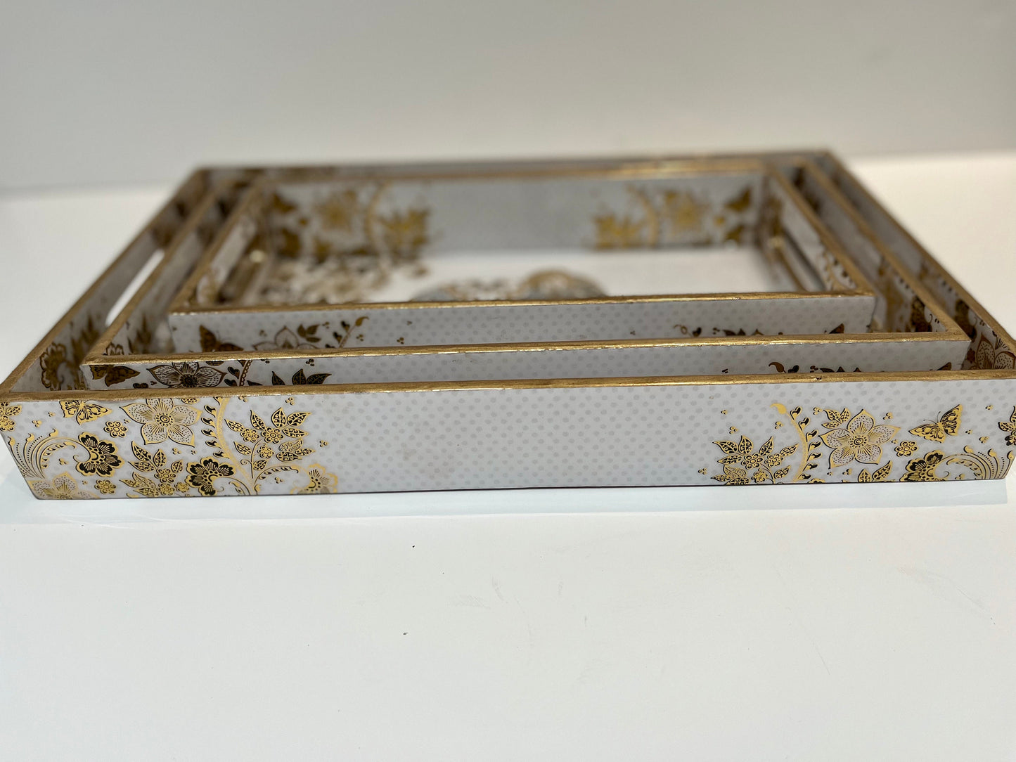 Beautiful Wooden serving trays. Setof 3