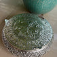 German Silver Decorative Urli with intricate carving.