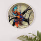 Grey Bone China Charismatic Peacock Home Decor Wall Plate 10 Inch