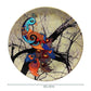 Grey Bone China Charismatic Peacock Home Decor Wall Plate 10 Inch