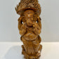 Beautiful Bamboo root carved Lord Ganesha on  shell, Diwali Home Decorative item, wood carvings, south Indian wood carving