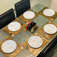 Handcrafted Elegant Brass placemats with wooden tray