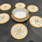 Set of Six beautiful marble coasters with Rajasthani meena artwork