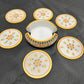Set of Six beautiful marble coasters with Rajasthani meena artwork