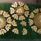 Decorative lamp shaped urli bowl  - Set of 7 pcs, 3 different size urli with 7 diya lamps, Urli bowl, Urli set, Urli with diya,