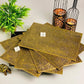 Handcrafted Elegant Brass placemats with wooden tray